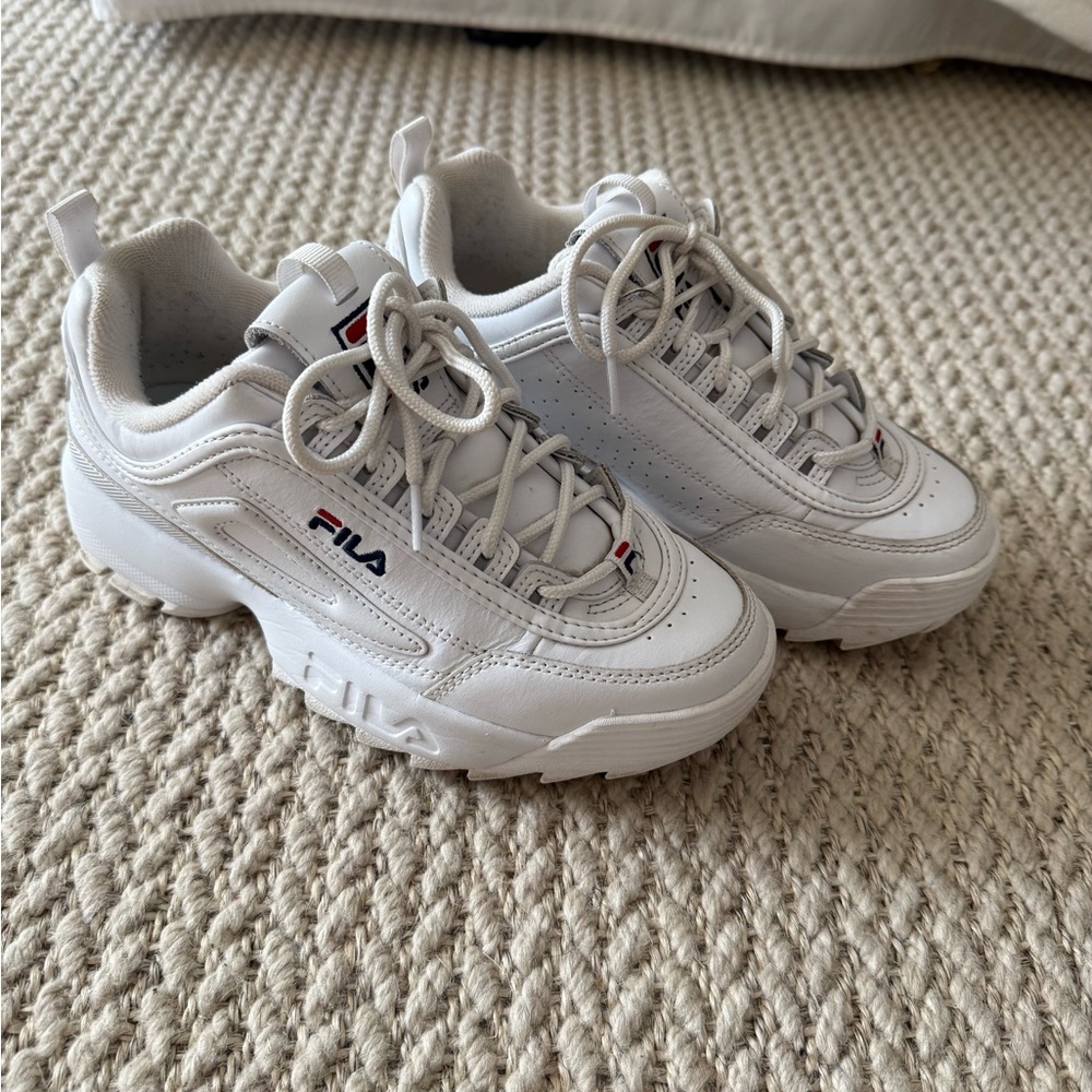 Fila White Disruptor Athletic Sneakers